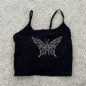 Amazon Butterfly Cropped Tank